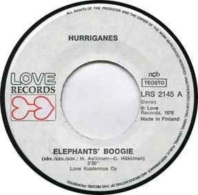Hurriganes - Elephant's Boogie / Find A Lady album cover