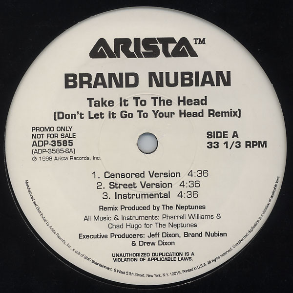 Brand Nubian – Don't Let It Go To Your Head (1998, Vinyl) - Discogs