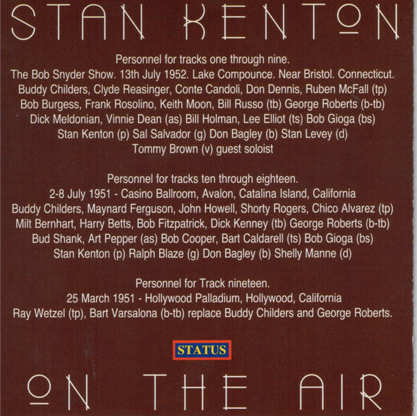 last ned album Stan Kenton And His Orchestra - On The Air