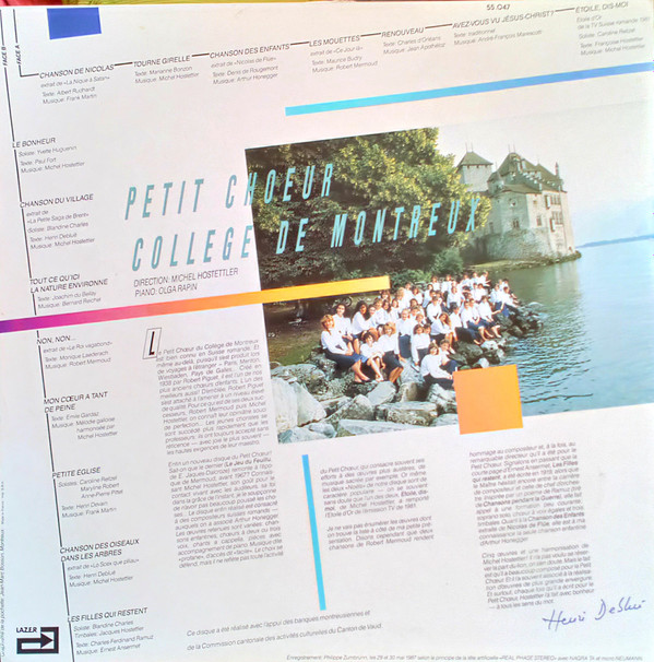 ladda ner album Le Petit Chœur Du Collège De Montreux - Le Petit Chœur Du Collège De Montreux