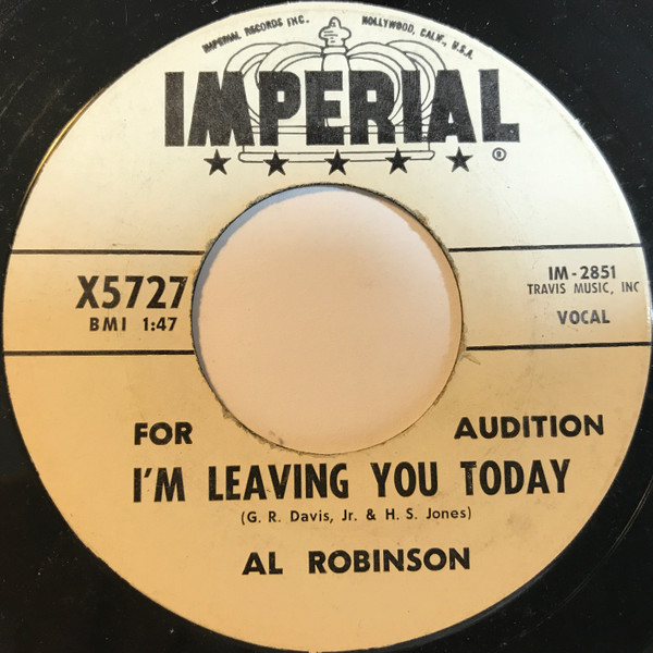 télécharger l'album Download Al Robinson - Im Leaving You Today Pain In My Heart album