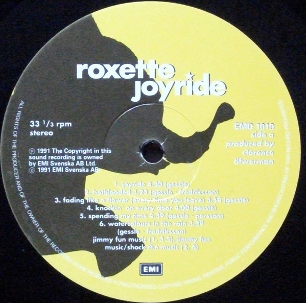 Roxette - Joyride | EMI (EMD 1019) - 5