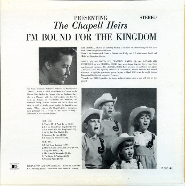 ladda ner album The Chapell Heirs - Im Bound For The Kingdom