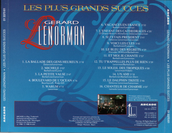 Album herunterladen Gerard Lenorman - Les Plus Grands Succes