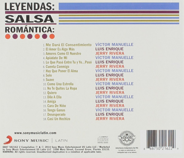 Album herunterladen Victor Manuelle Luis Enrique Jerry Rivera - Leyendas Salsa Romántica