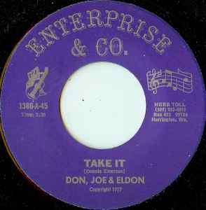 Donnie & Joe Emerson - Take It / Thoughts In My Mind album cover