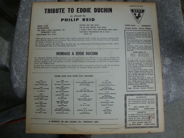 baixar álbum Philip Reid - Tribute To Eddie Duchin