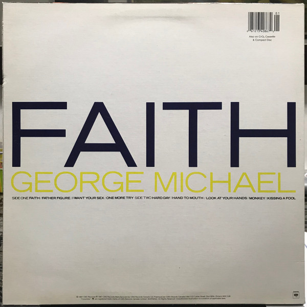 George Michael – Faith (1987, Vinyl) - Discogs