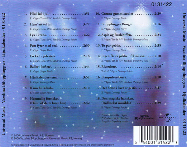 Vazelina Bilopphøggers – Hjulkalender CD) - Discogs
