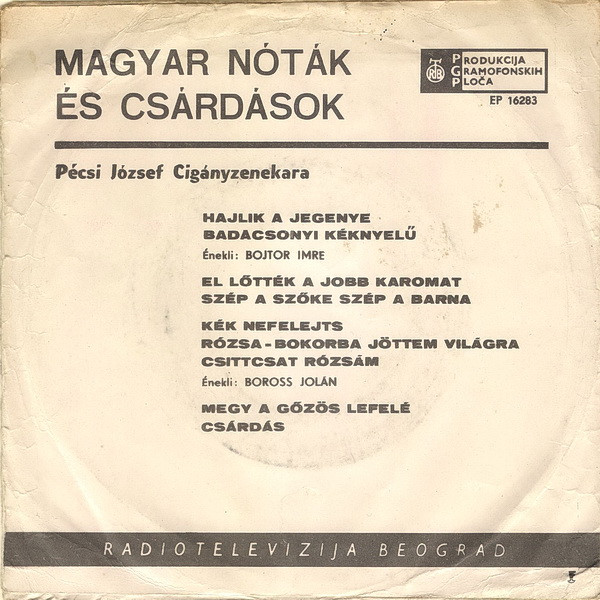 baixar álbum Pécsi József Cigányzenekara - Magyar Nóták És Csárdások