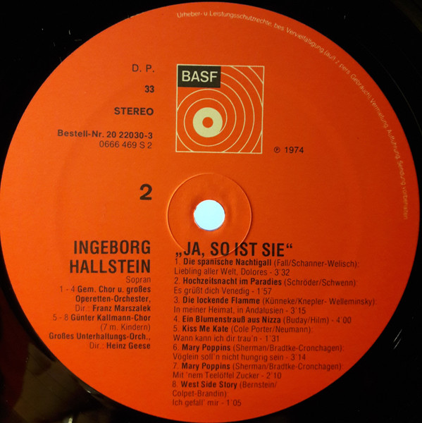 Album herunterladen Ingeborg Hallstein - Ja So Ist Sie