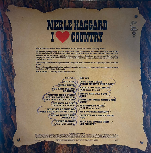 descargar álbum Merle Haggard - I Country