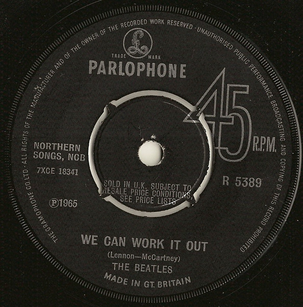 The Beatles – We Can Work It Out / Day Tripper (1965, Vinyl) - Discogs