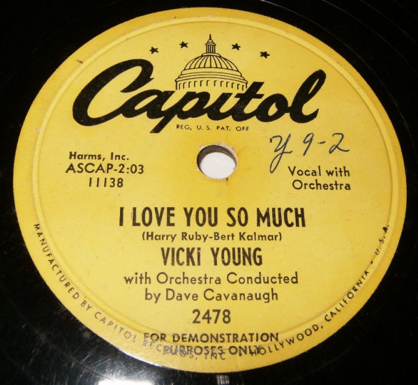 ladda ner album Vicki Young With David Cavanaugh Orchestra - I Love You So Much Let Me Hear You Say I Love You