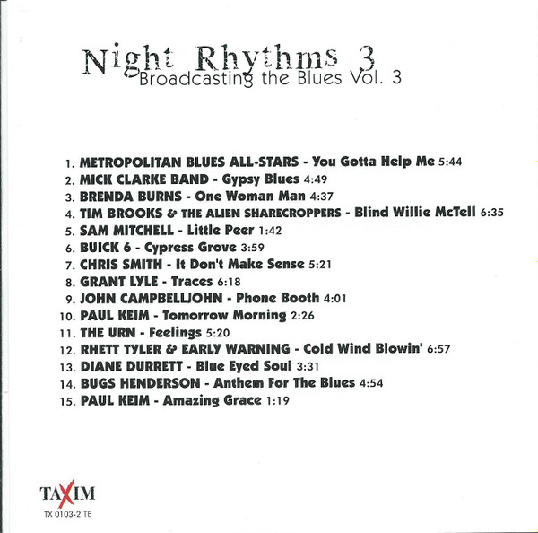Album herunterladen Various - Night Rhythms 3 Broadcasting The Blues Vol3