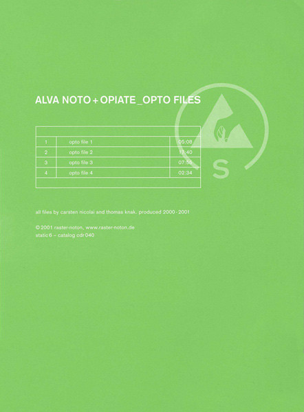 lataa albumi Alva Noto + Opiate - Opto Files