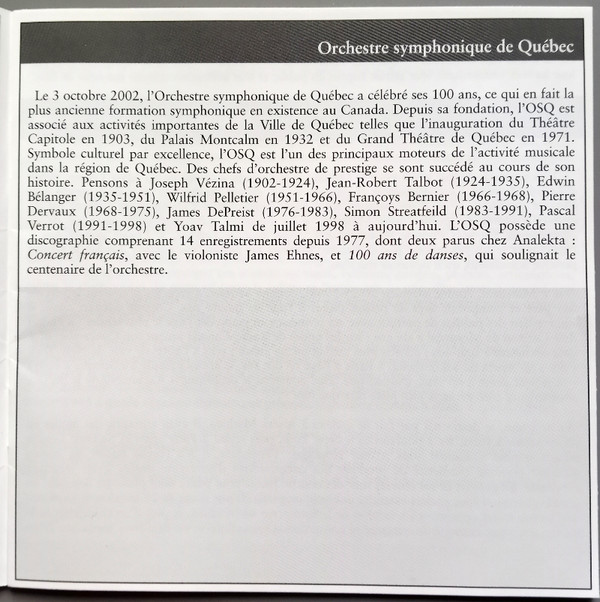 Alain Lefèvre , Orchestre Symphonique De Québec , Yoav Talmi - Mathieu / Addinsell / Gershwin - Concerto De Québec / Warsaw Concerto / Concerto En Fa / In F | Analekta (AN 2 9814) - 7