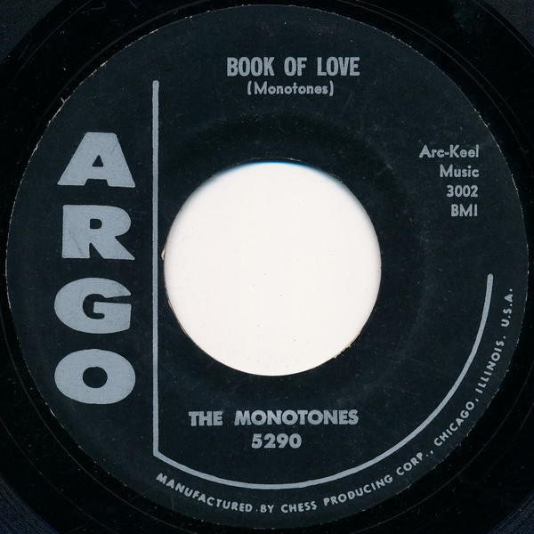 The Monotones – Book Of Love / You Never Loved Me (1958, Vinyl) - Discogs