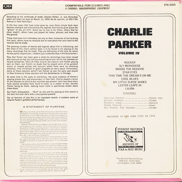 ladda ner album Charlie Parker - Charlie Parker Volume IV