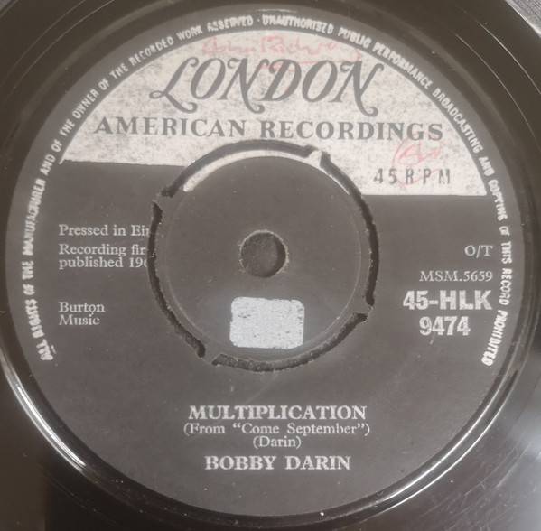 Bobby Darin - Multiplication / Irresistible You | Releases | Discogs