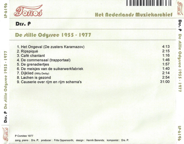 télécharger l'album Drs P - De Stille Odysee 1955 1977