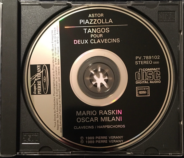 ladda ner album Mario Raskin, Oscar Milani - Piazzolla Tangos Pour 2 Clavecins For 2 Harpsichords