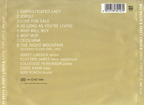descargar álbum Max Roach & Abbey Lincoln - Love For Sale
