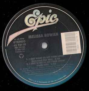 Melissa Rowan - I Just Want To Get Your Lovin' album cover