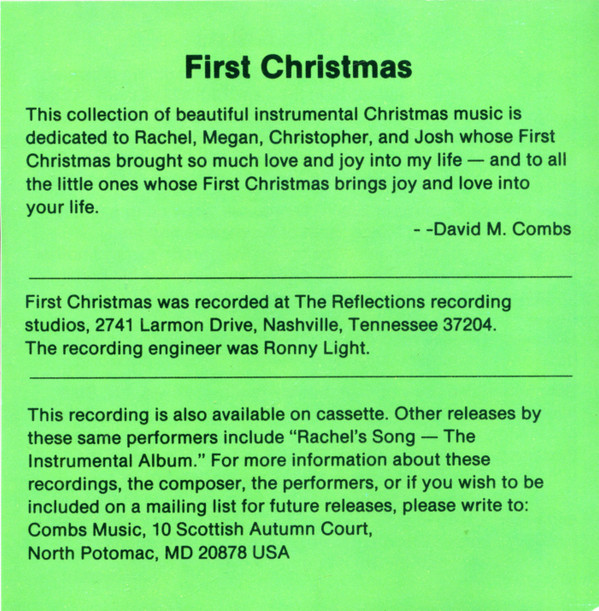 ladda ner album Gary Prim, David M Combs, Stan Moon - First Christmas