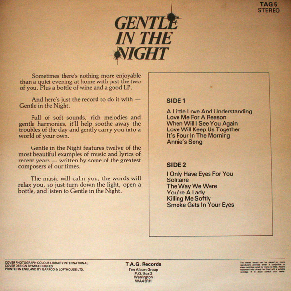 Album herunterladen Unknown Artist - Gentle In The Night
