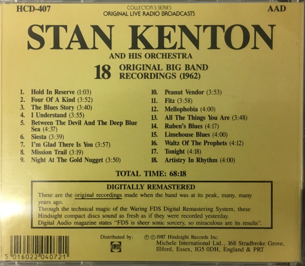 baixar álbum Stan Kenton And His Orchestra - 18 Original Big Band Recordings 1962