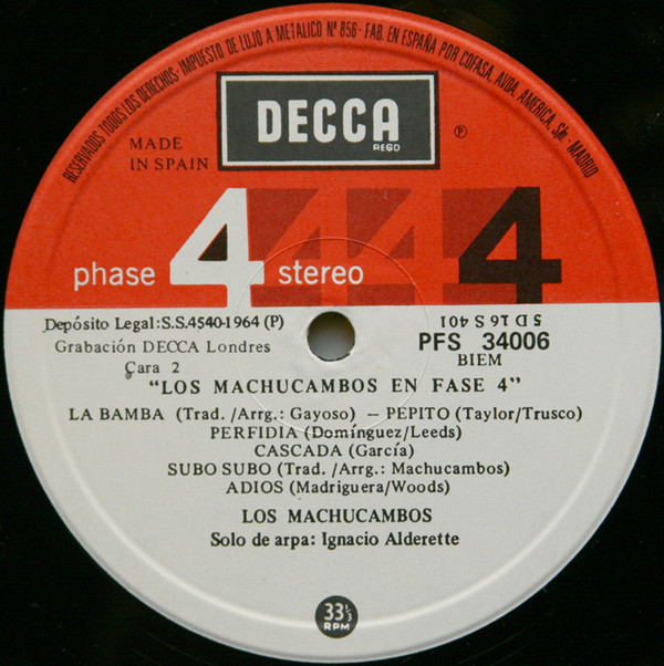 lataa albumi Los Machucambos - Los Machucambos En 4 Fases
