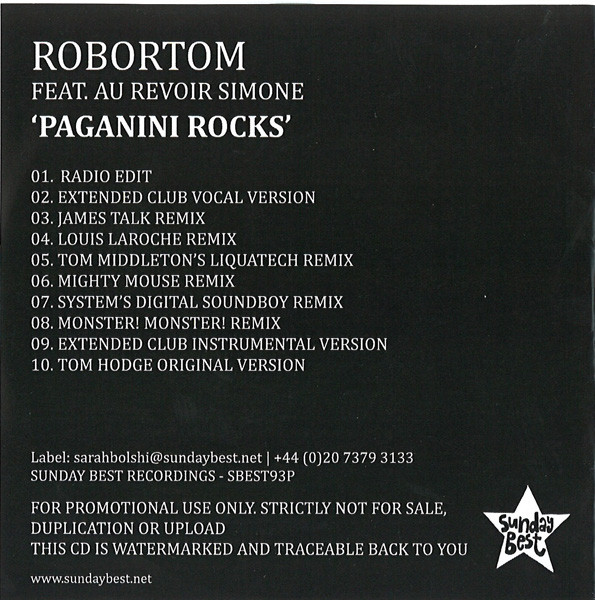 ladda ner album Robortom Feat Au Revoir Simone - Paganini Rocks