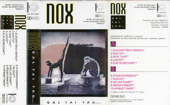 ladda ner album Nox - Gal Tai Tau
