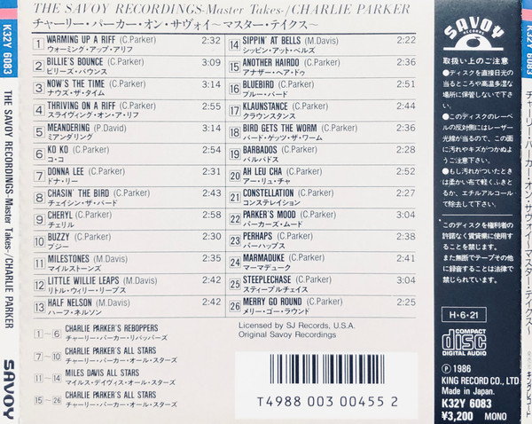 ladda ner album Charlie Parker - The Savoy Recordings Master Takes Vol2