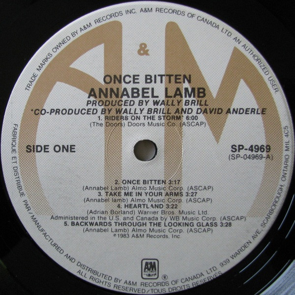 Annabel Lamb - Once Bitten | A&M Records (SP-4969) - 3