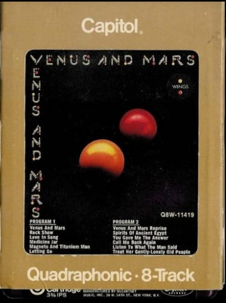 Wings – Venus And Mars (1975, 8-Track Cartridge) - Discogs