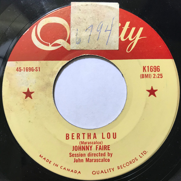 Johnny Faire – Bertha Lou (1958, Vinyl) - Discogs