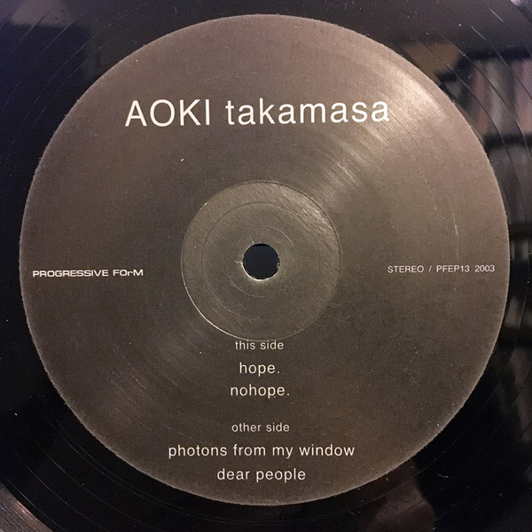 AOKI Takamasa – Hope (2003, Vinyl) - Discogs