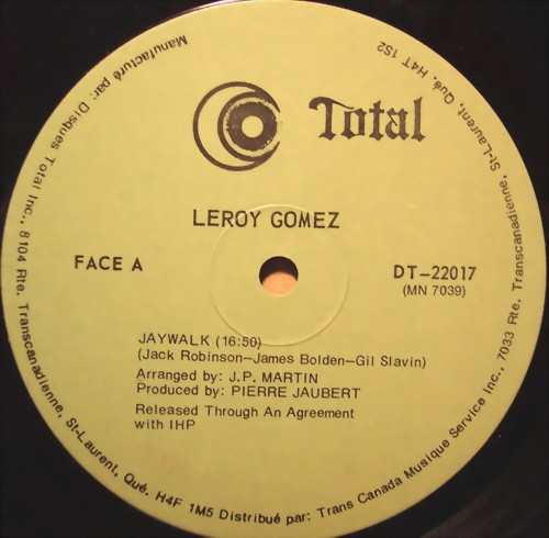 Leroy Gomez - Number One Man | Disques Total (DT-22017) - 3