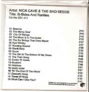 Nick Cave The Bad Seeds B Sides Rarities Disc 1 2005 CDr