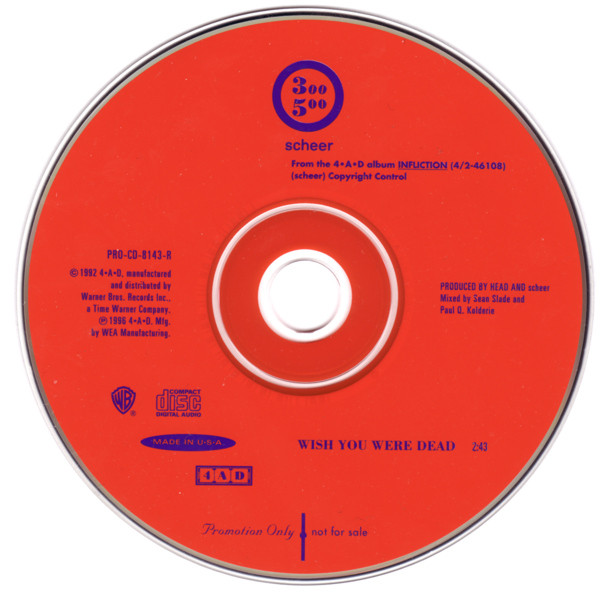 Scheer – Wish You Were Dead (1996, CD) - Discogs