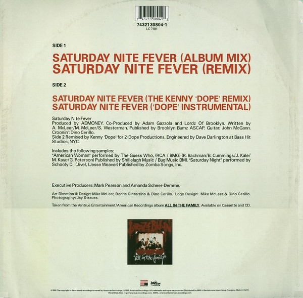 Lordz Of Brooklyn – Saturday Nite Fever (1995, Vinyl) - Discogs