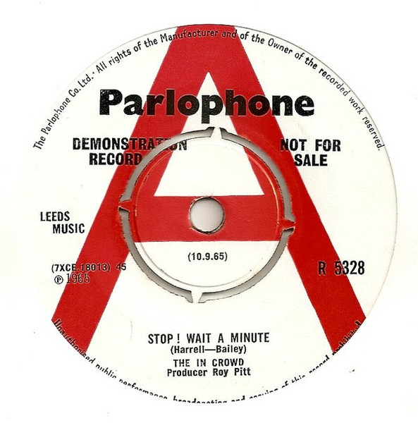 7” In Crowd/Stop! Wait mods british beat-