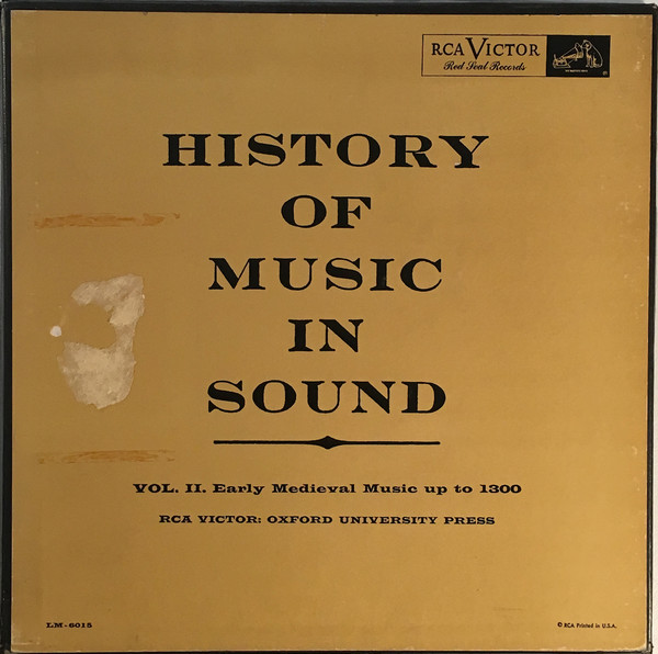 descargar álbum Various - History Of Music In Sound Volume II Early Medieval Music Up To 1300