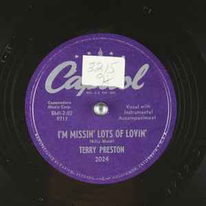 Terry Preston - I'm Missin' Lots Of Lovin' / Words album cover