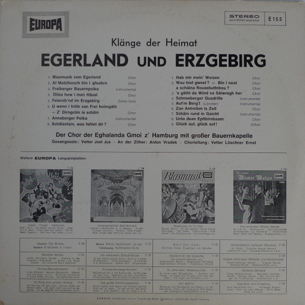 last ned album Der Heimatchor Der Eghalanda Gmoi Z' Hamburg Mit Großer Bauernkapelle - Klänge Der Heimat Egerland Und Erzgebirg