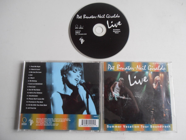 Pat Benatar Neil Giraldo Live Summer Vacation Tour Soundtrack 2002 Cd Discogs 