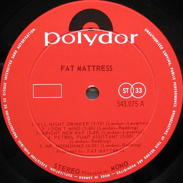 Fat Mattress - Fat Mattress | Polydor (543.075) - 3