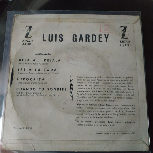 Album herunterladen Download Luis Gardey - Déjala Déjala Hipócrita Iré A Tu Boda Cuando Tú Sonríes album